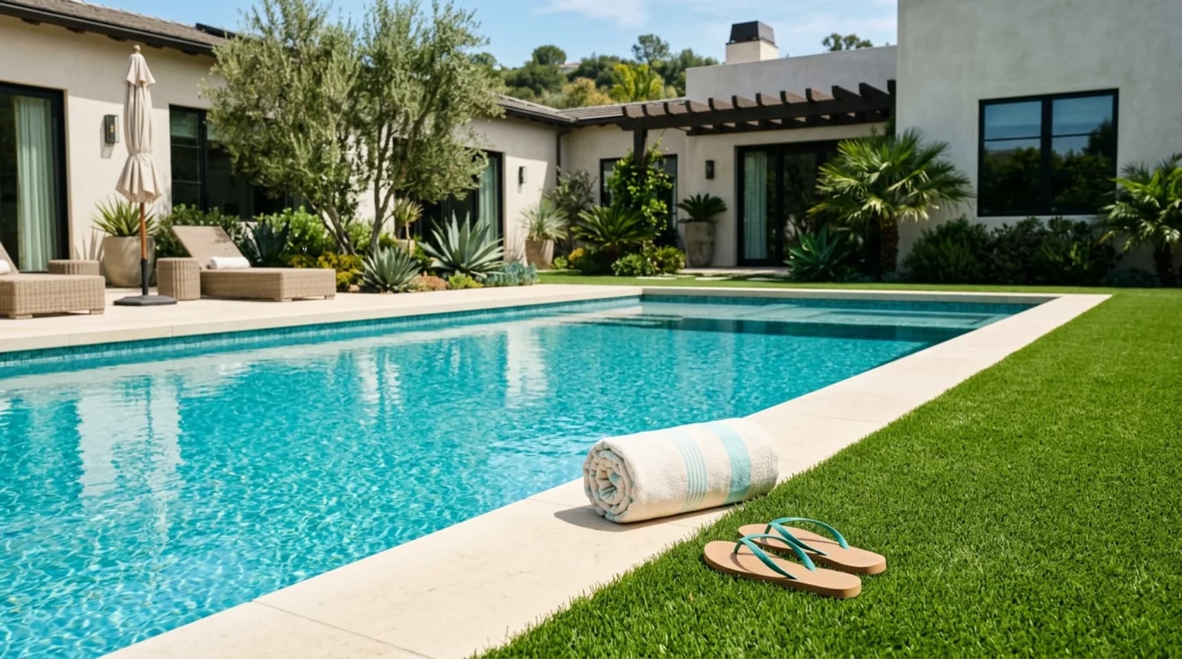 Artificial Turf Around Pools: Chlorine, Salt, and Slip Resistance